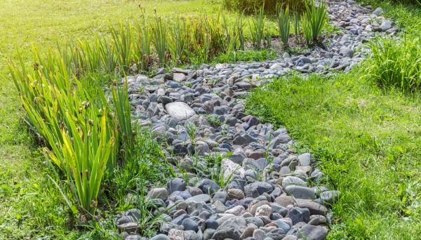 River Rock Garden Installation in Glenview